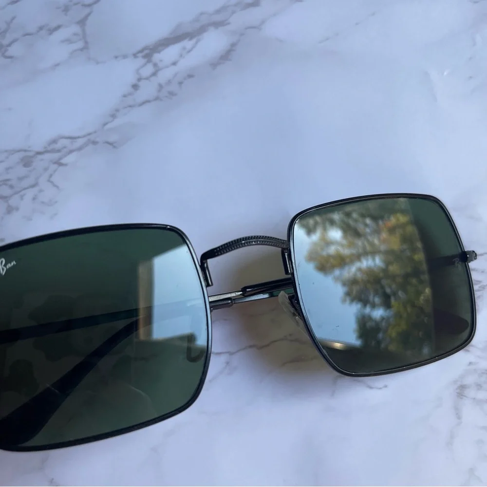 Ray-Ban Black Square 1971 Sunglasses Metal Sunnies - Picture 4 of 6